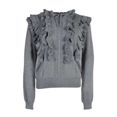 Ruffle sweater for young women autumn 2018